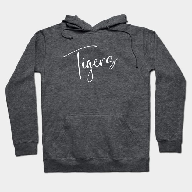 Tigers Script Typography Team Name Hoodie by k8creates